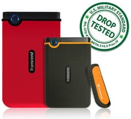 Накопителям Transcend  JetFlash V70, StoreJet 18M и StoreJet 25M не страшны удары